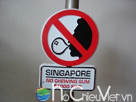 Điều cấm khi đi du lịch ngước ngoài Singapore